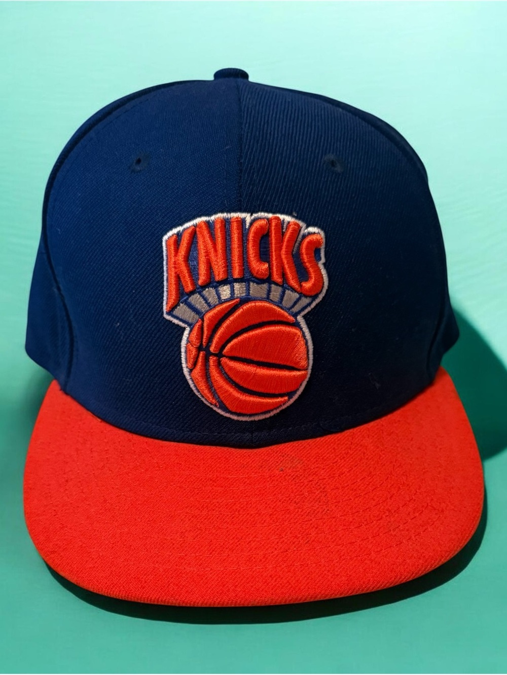 New York Knicks Navy & Orange fitted Hat 7 3/4